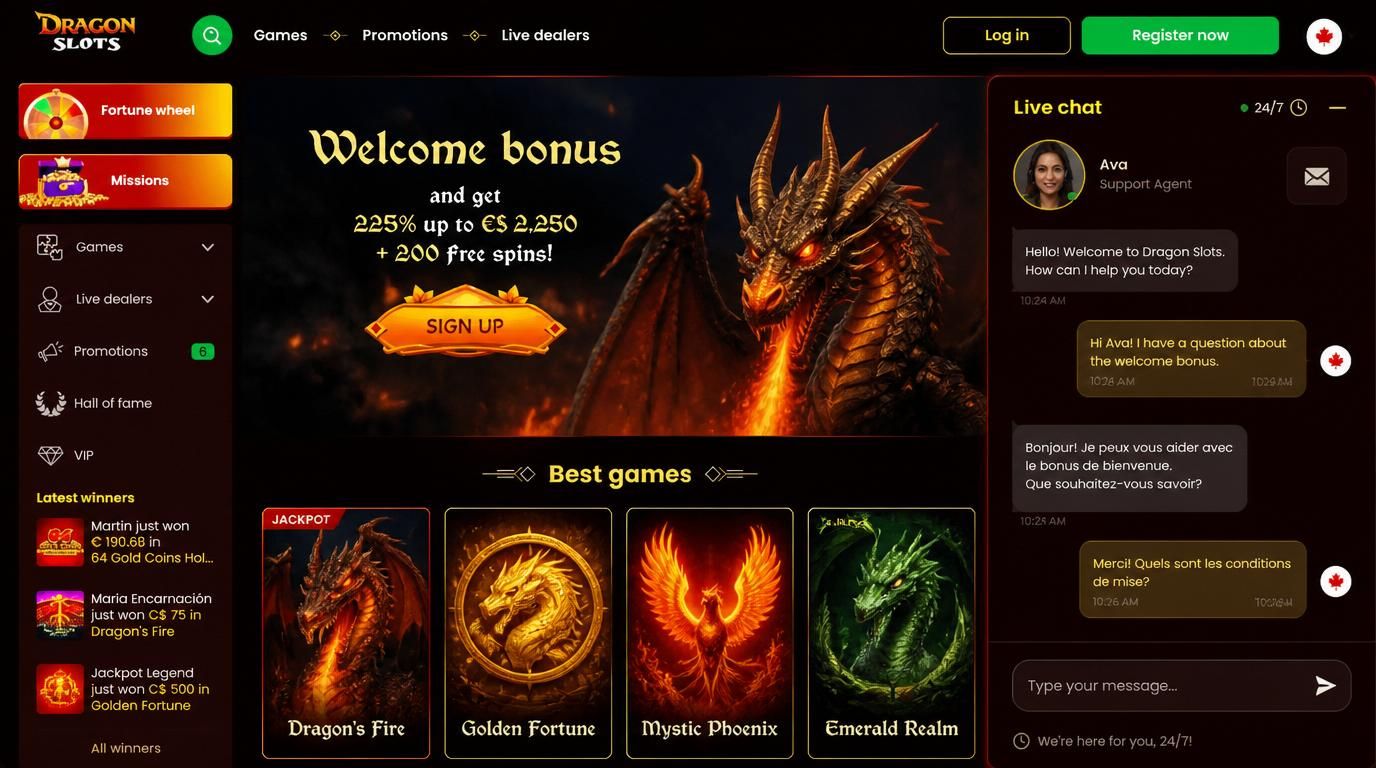 Dragon Slots Casino Review for Canadian Players